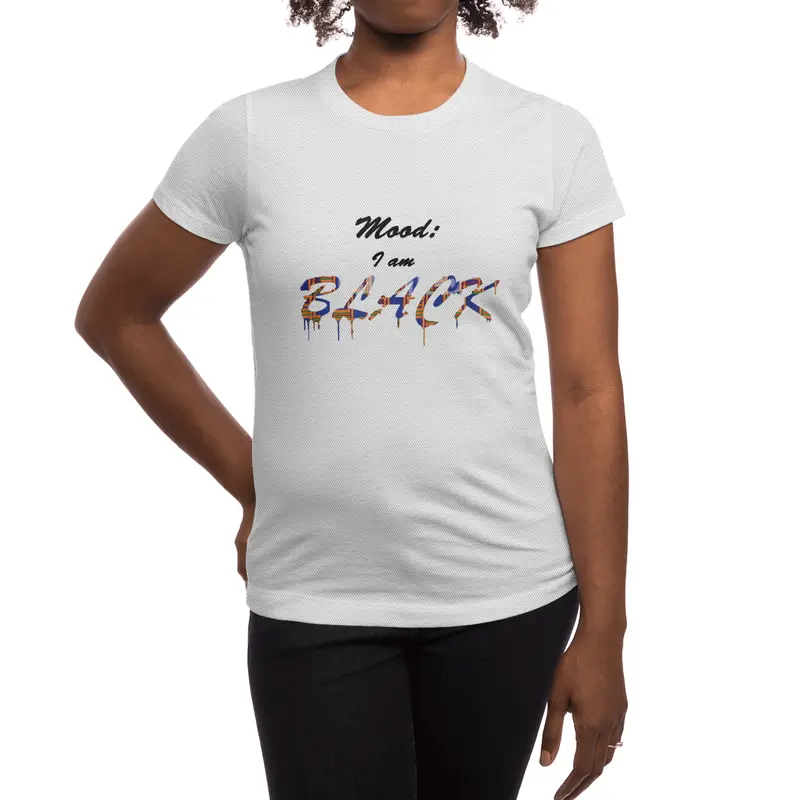 Mood: I am BLACK Spor T-Shirt