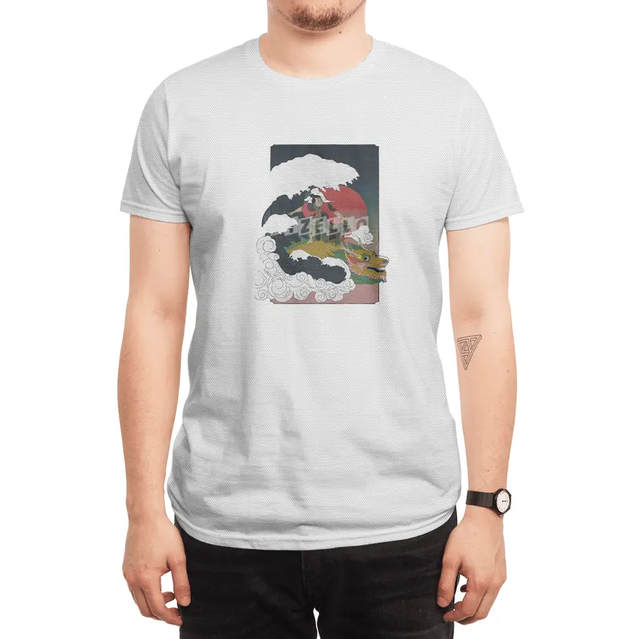 Surfing samurai Spor T-Shirt