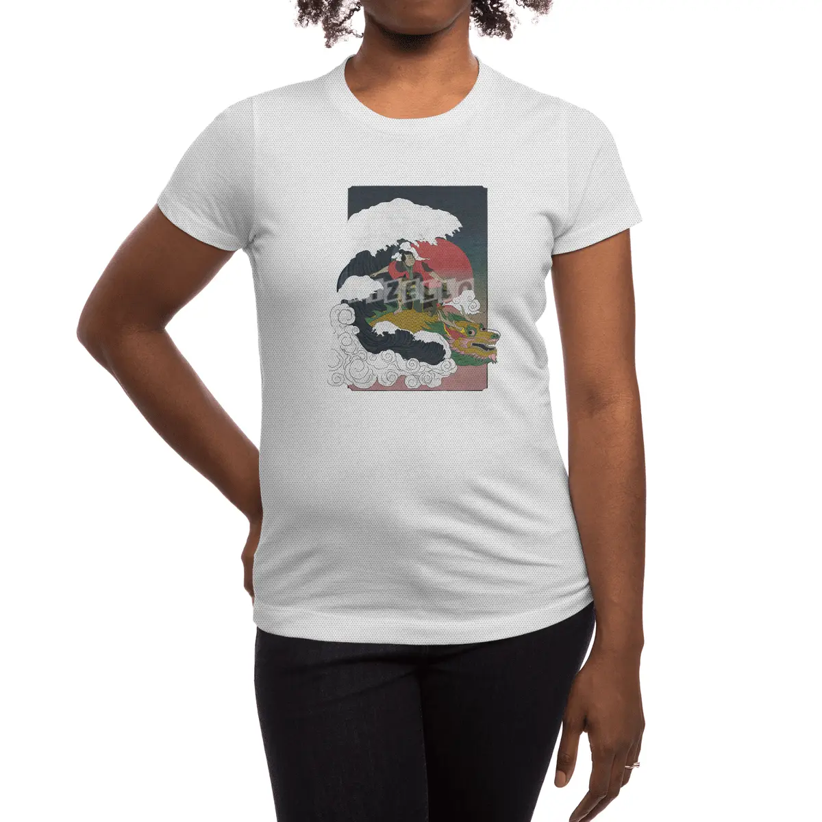 Surfing samurai Spor T-Shirt