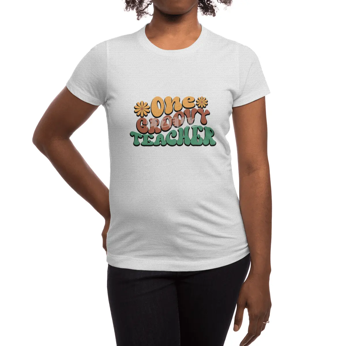 One Groovy Teacher Spor T-Shirt