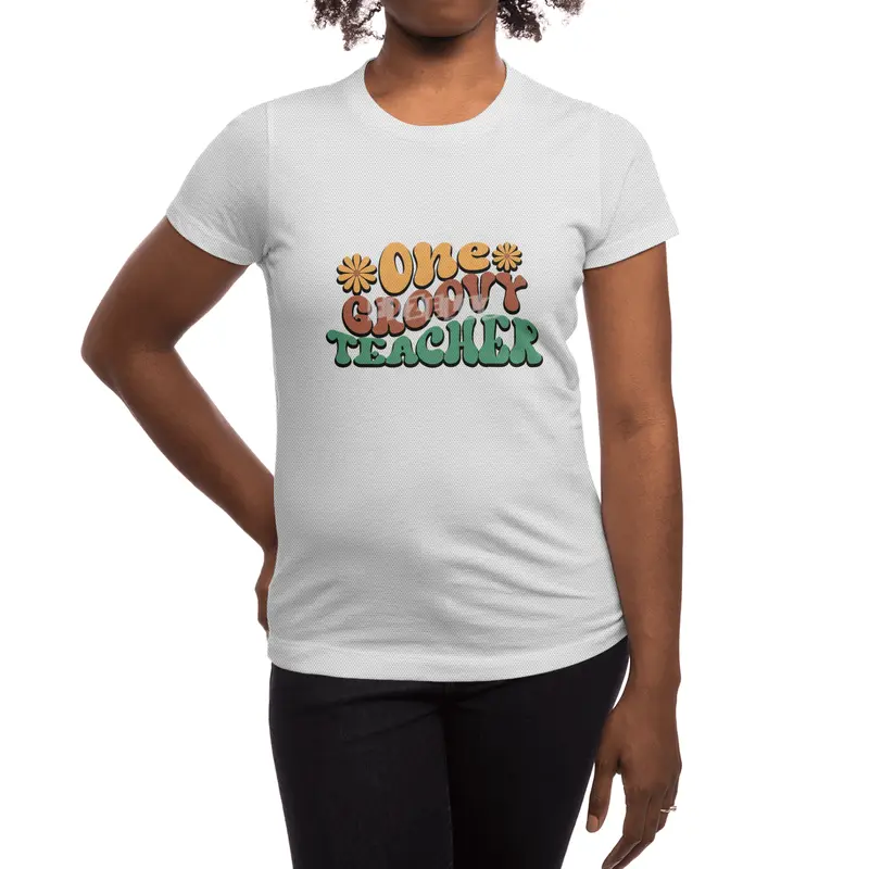 One Groovy Teacher Spor T-Shirt