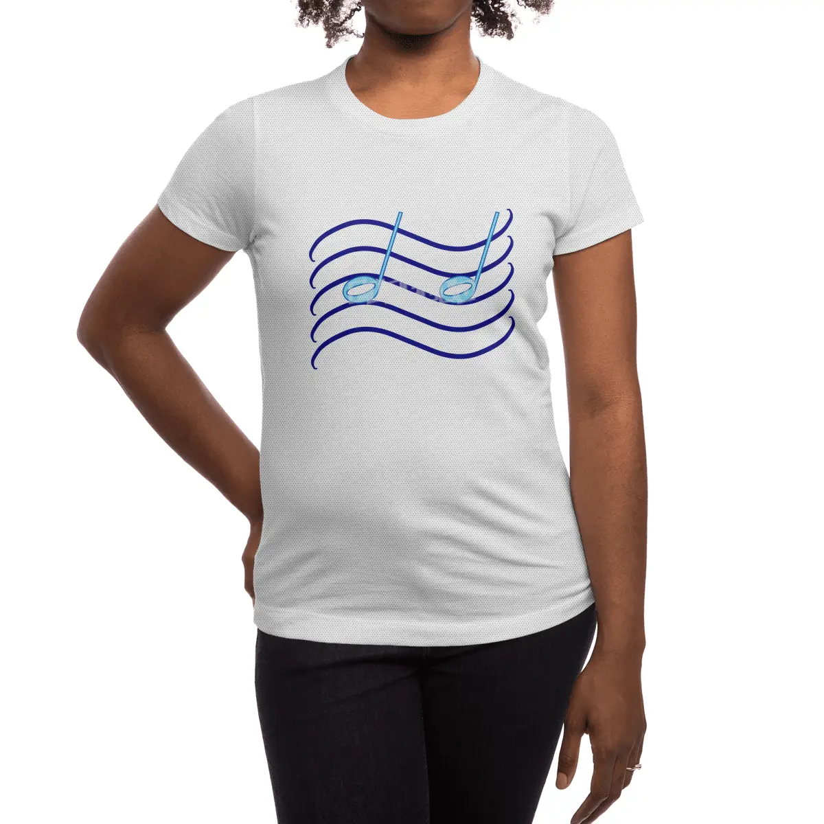 Music Wave Illusion Spor T-Shirt
