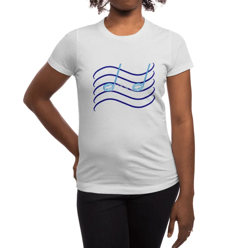 Music Wave Illusion Spor T-Shirt