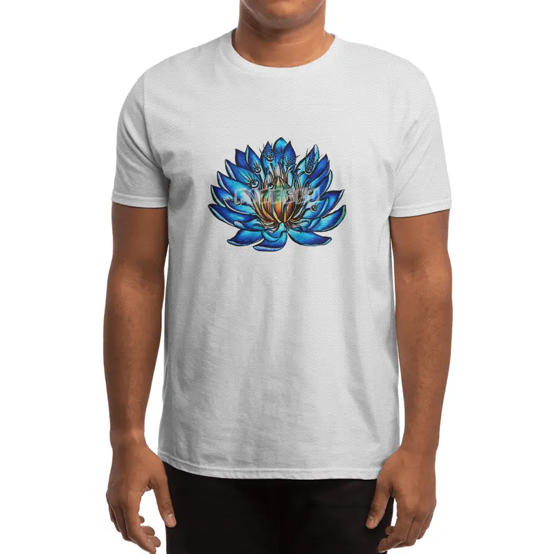 Blue Lily Flower Monster With Weird Eyes Spor T-Shirt