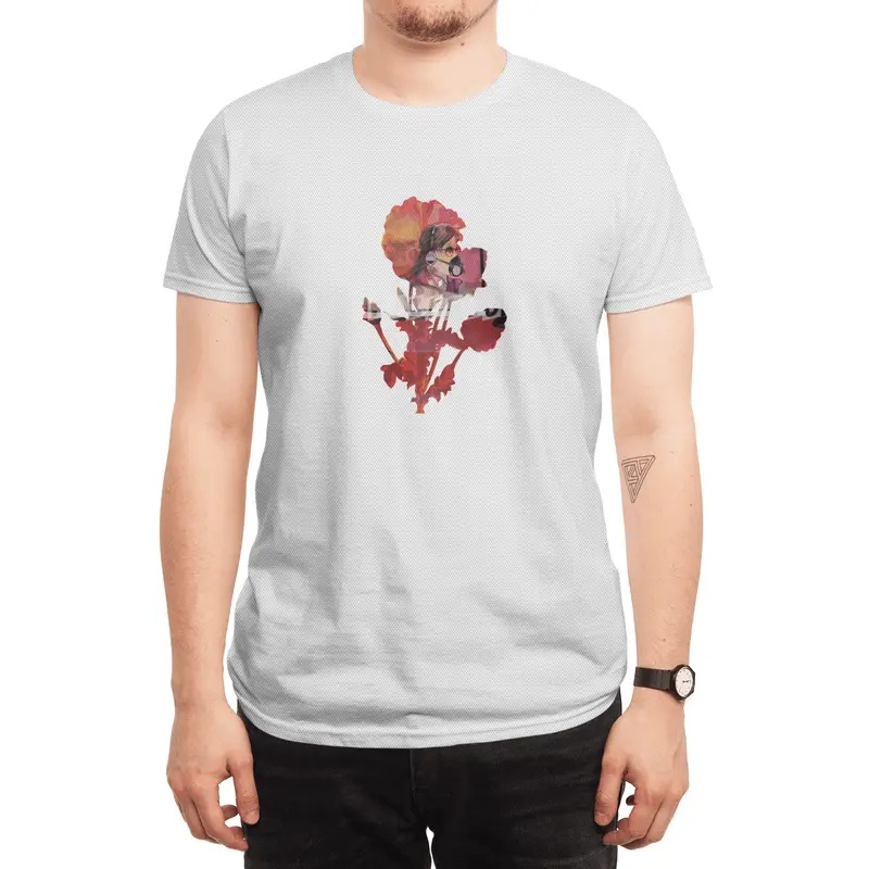 Against Contamination flower and gas mask Spor T-Shirt