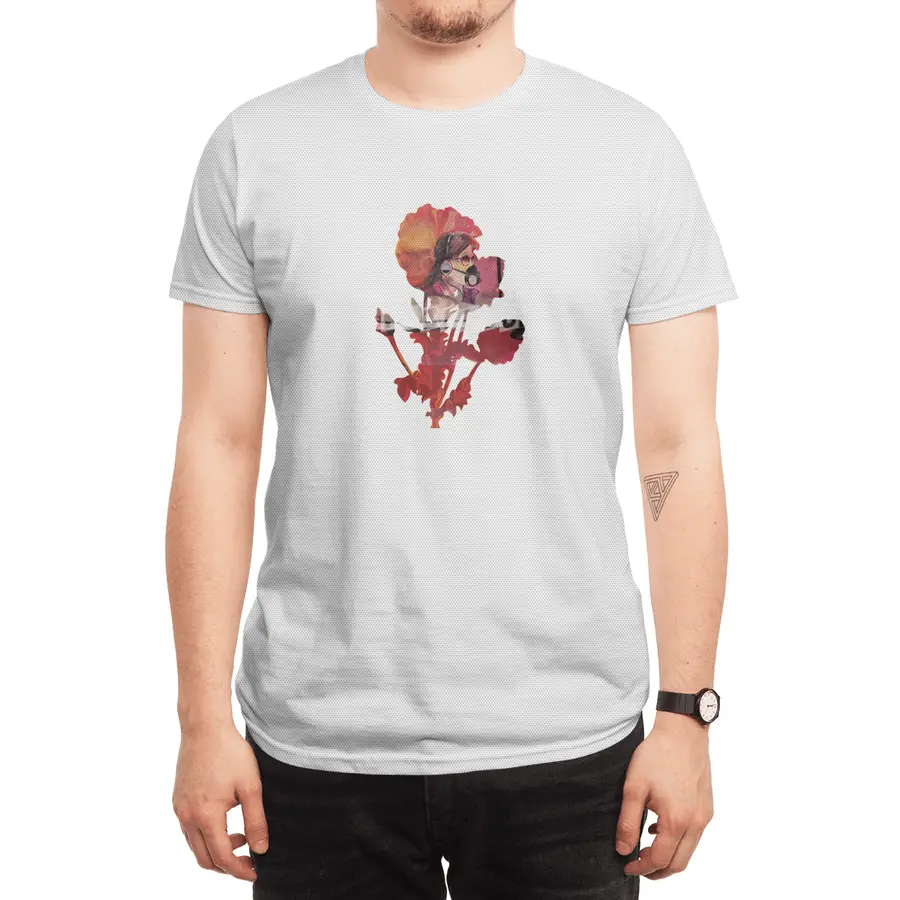 Against Contamination flower and gas mask Spor T-Shirt