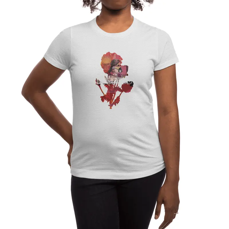 Against Contamination flower and gas mask Spor T-Shirt