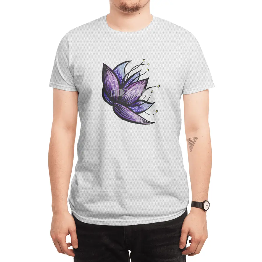 Abstract Flower Ink Watercolor Drawing Spor T-Shirt