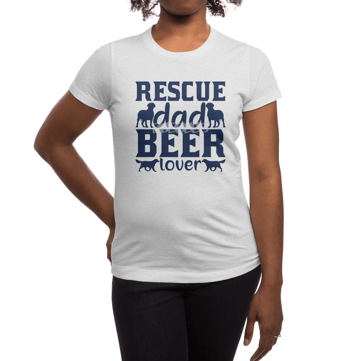 Rescue Dad Beer Lover Spor T-Shirt