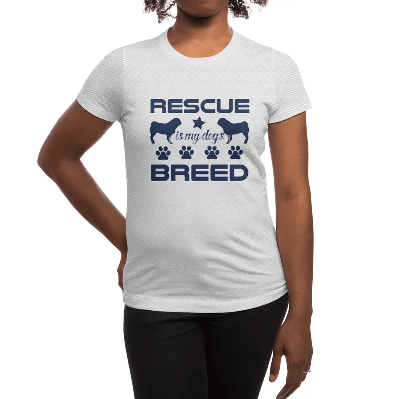 Rescue is My Dogs Breed Spor T-Shirt