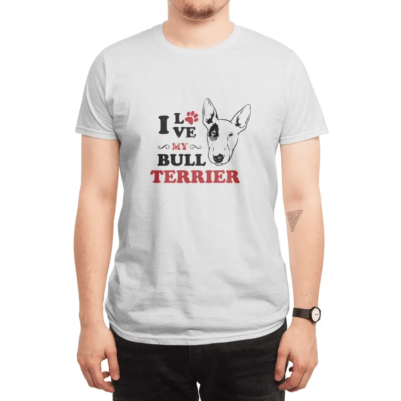 I Love My Bull Terrier Spor T-Shirt