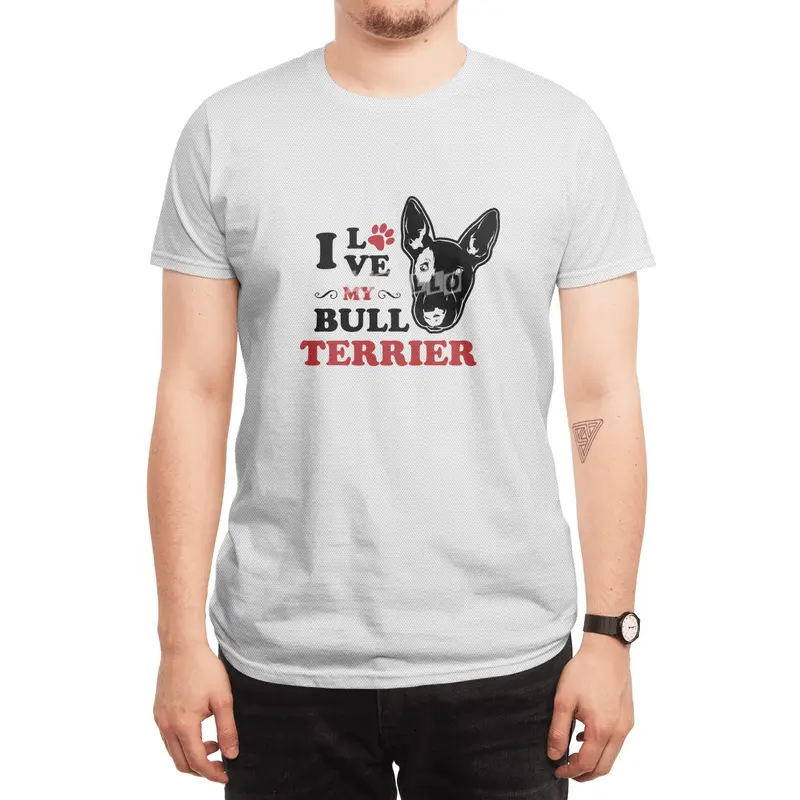 I Love My Bullterrier Spor T-Shirt