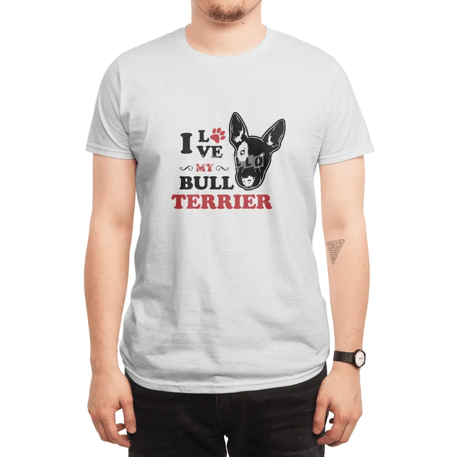 I Love My Bullterrier Spor T-Shirt