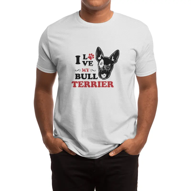I Love My Bullterrier Spor T-Shirt