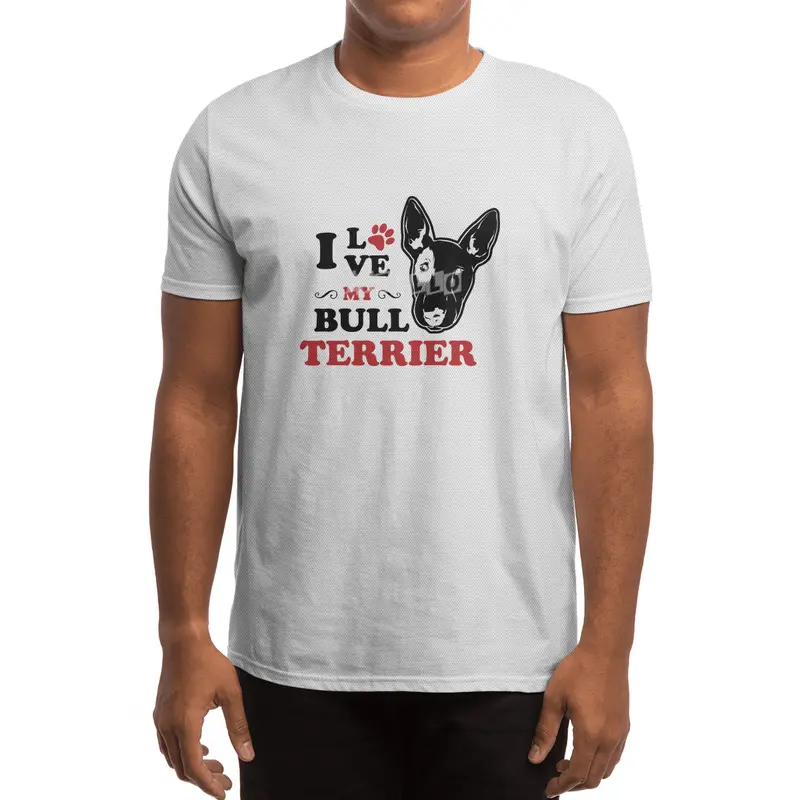 I Love My Bullterrier Spor T-Shirt