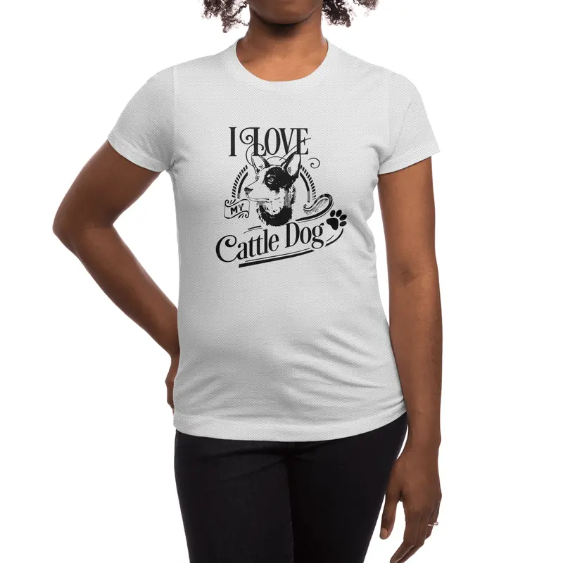 I Love My Cattle Dog Spor T-Shirt