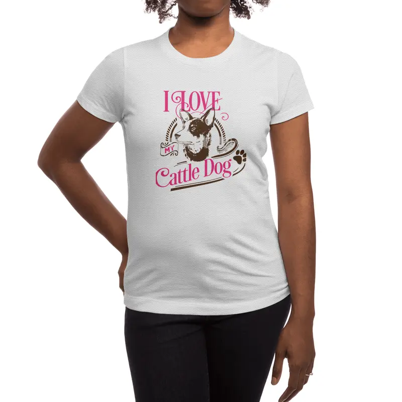 I Love My Cattle Dog Spor T-Shirt