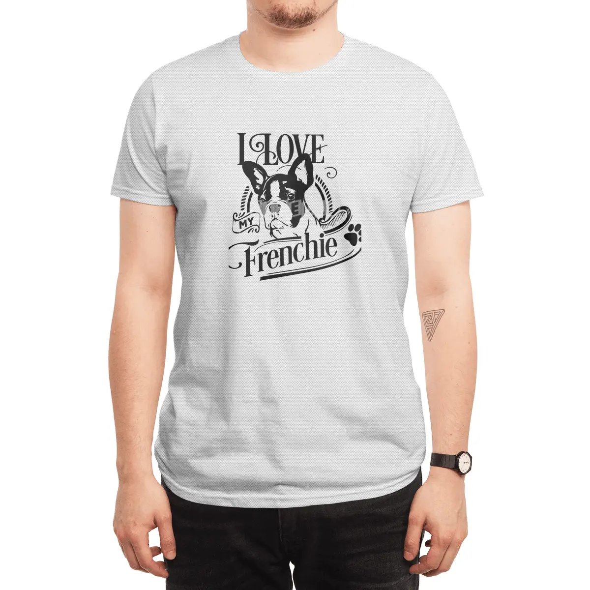 I Love My Frenchie Spor T-Shirt