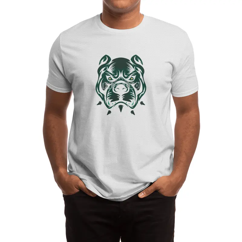 Abstract Bulldog Face Spor T-Shirt