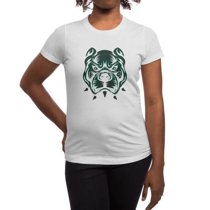 Abstract Bulldog Face Spor T-Shirt