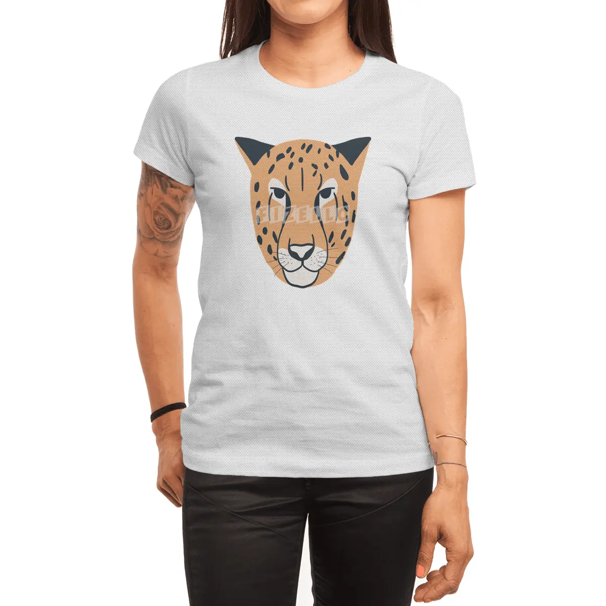 Abstract Cheetah Spor T-Shirt