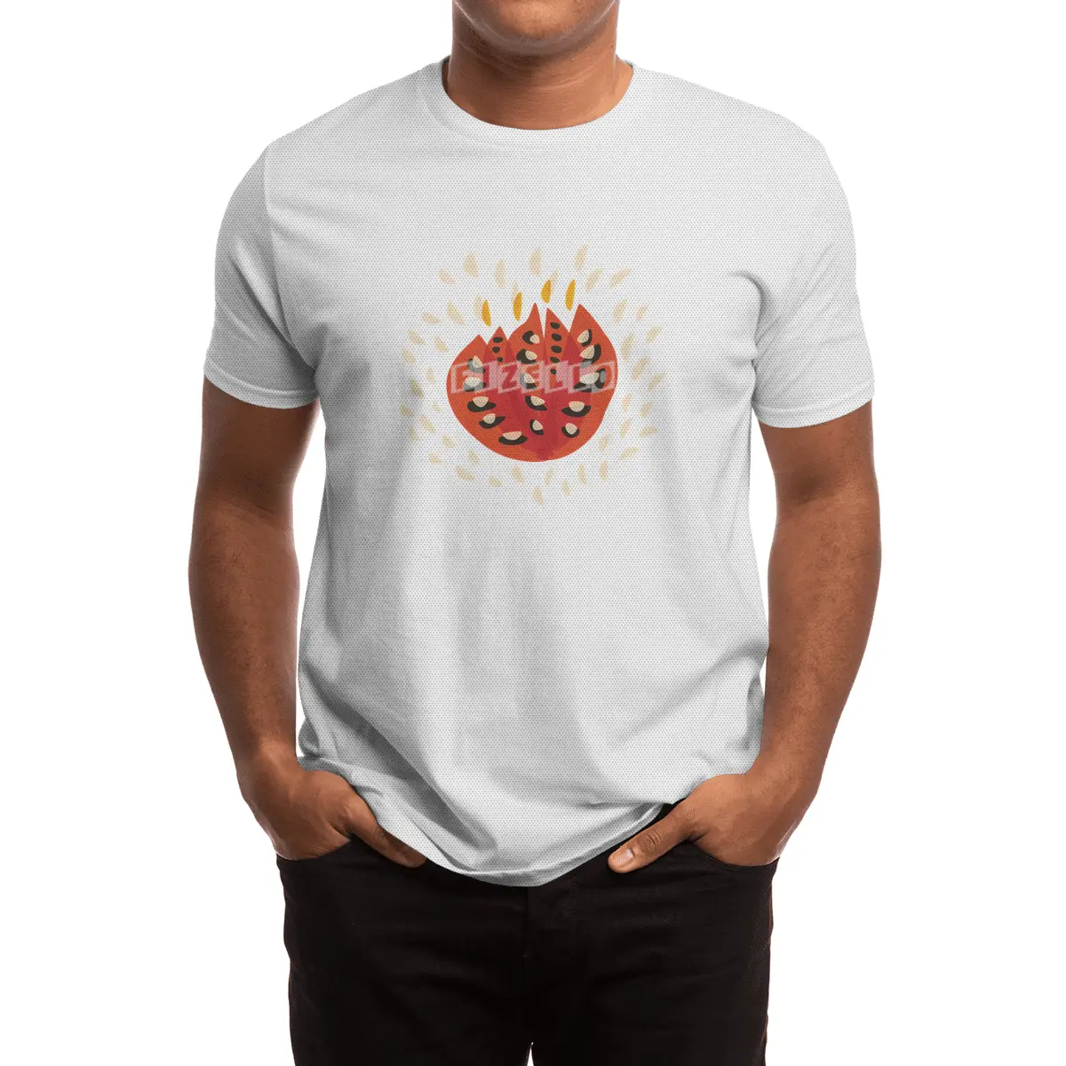 Abstract Red Tulip Spor T-Shirt