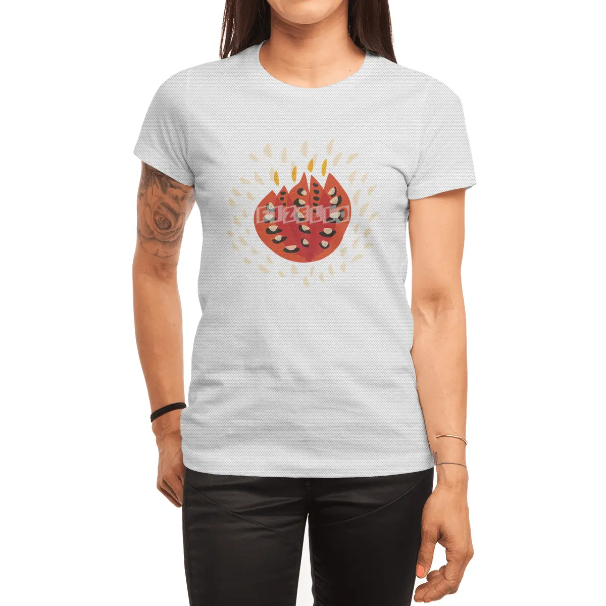 Abstract Red Tulip Spor T-Shirt