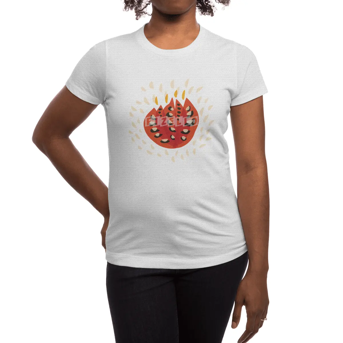 Abstract Red Tulip Spor T-Shirt