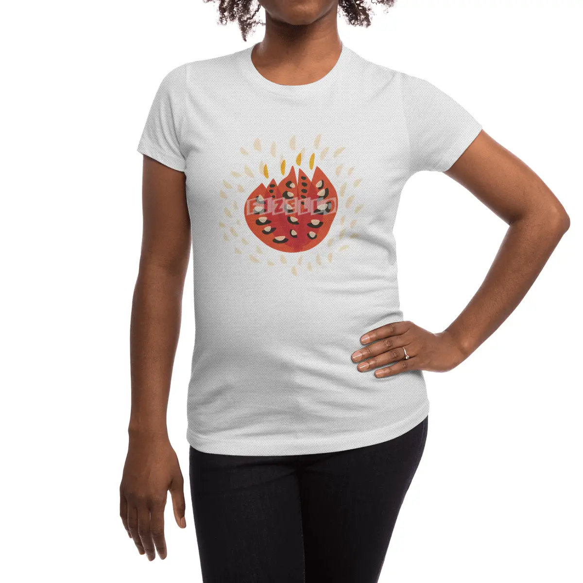 Abstract Red Tulip Spor T-Shirt