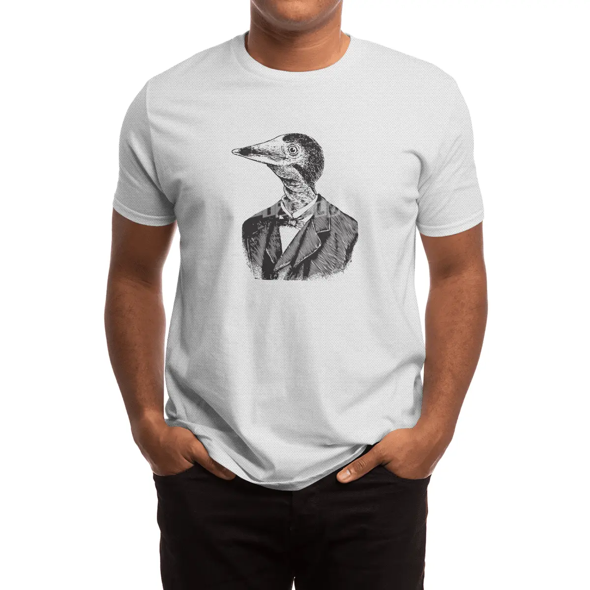 Man Bird Portrait Spor T-Shirt