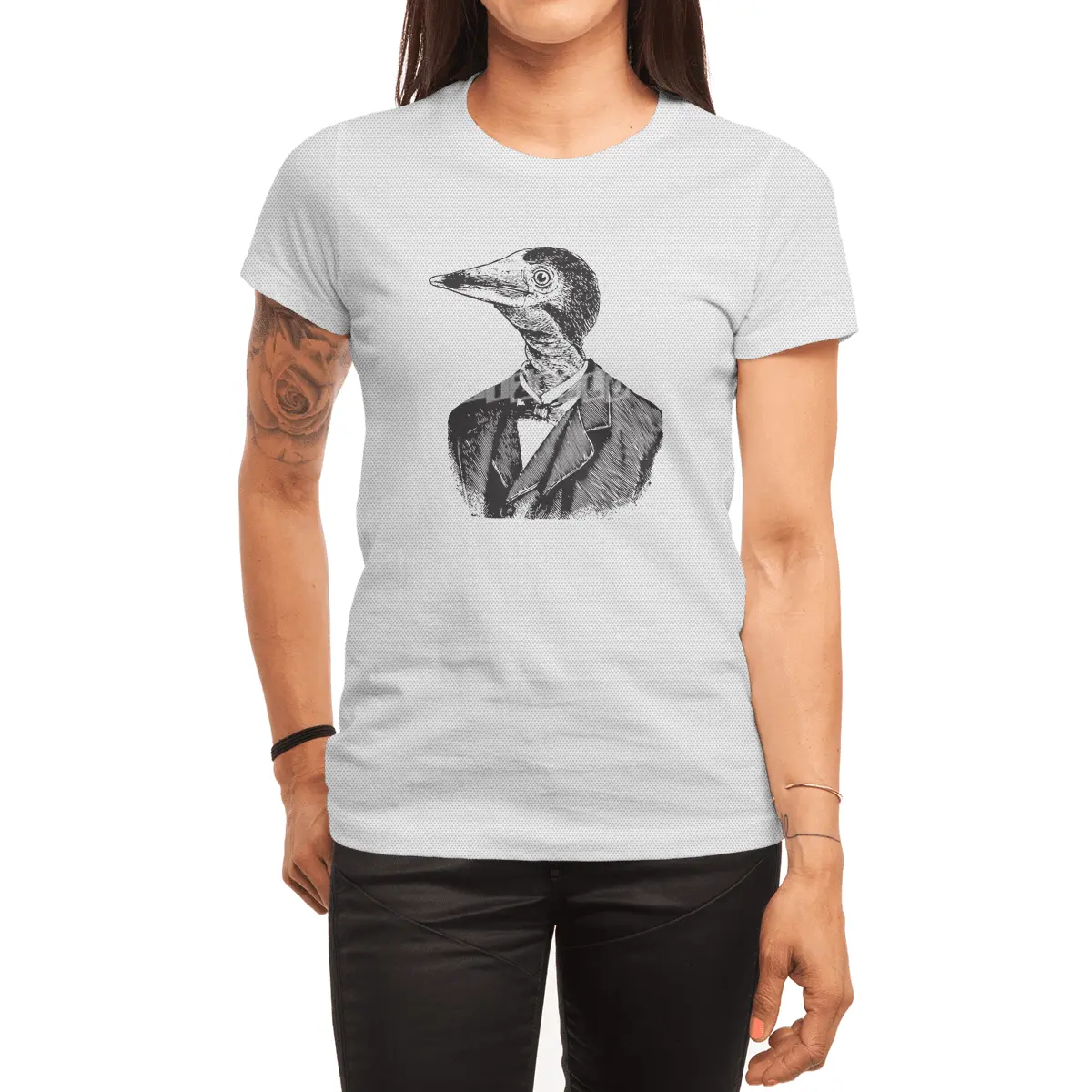 Man Bird Portrait Spor T-Shirt