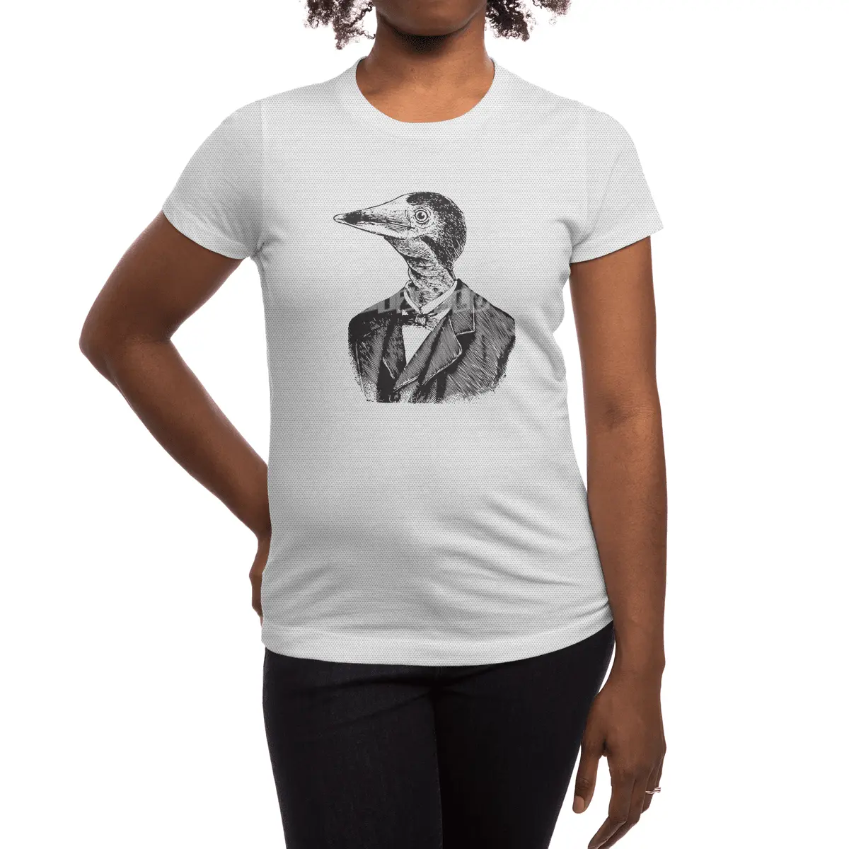 Man Bird Portrait Spor T-Shirt