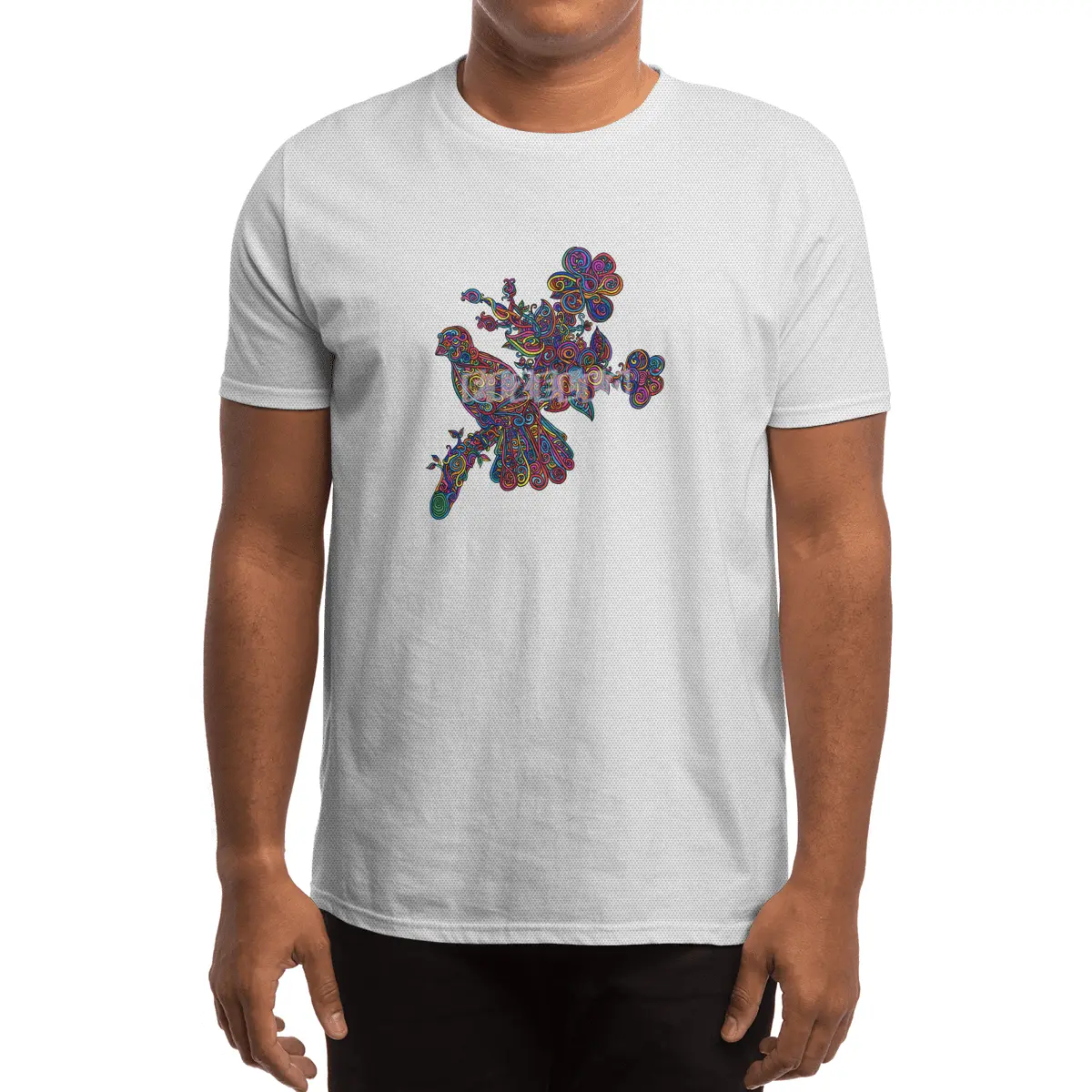 Rainbow Bird Spor T-Shirt