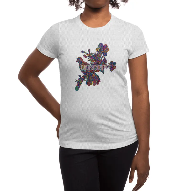 Rainbow Bird Spor T-Shirt