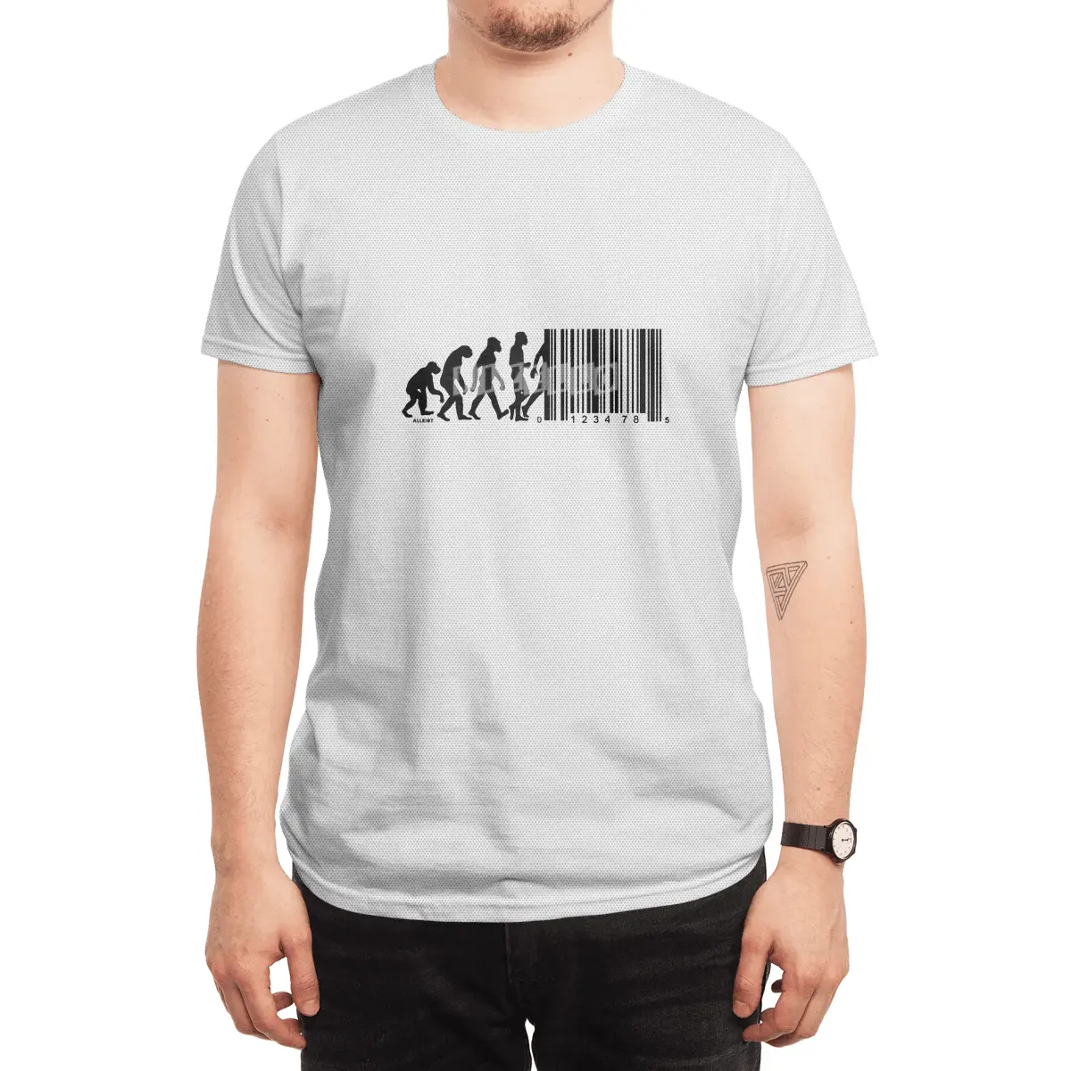 Regression of Man Barcode Spor T-Shirt
