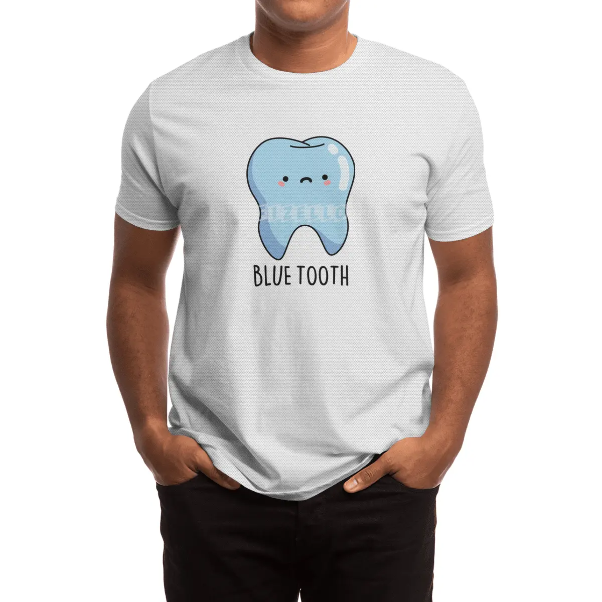 Blue Tooth Cute Dental Tech Pun Spor T-Shirt