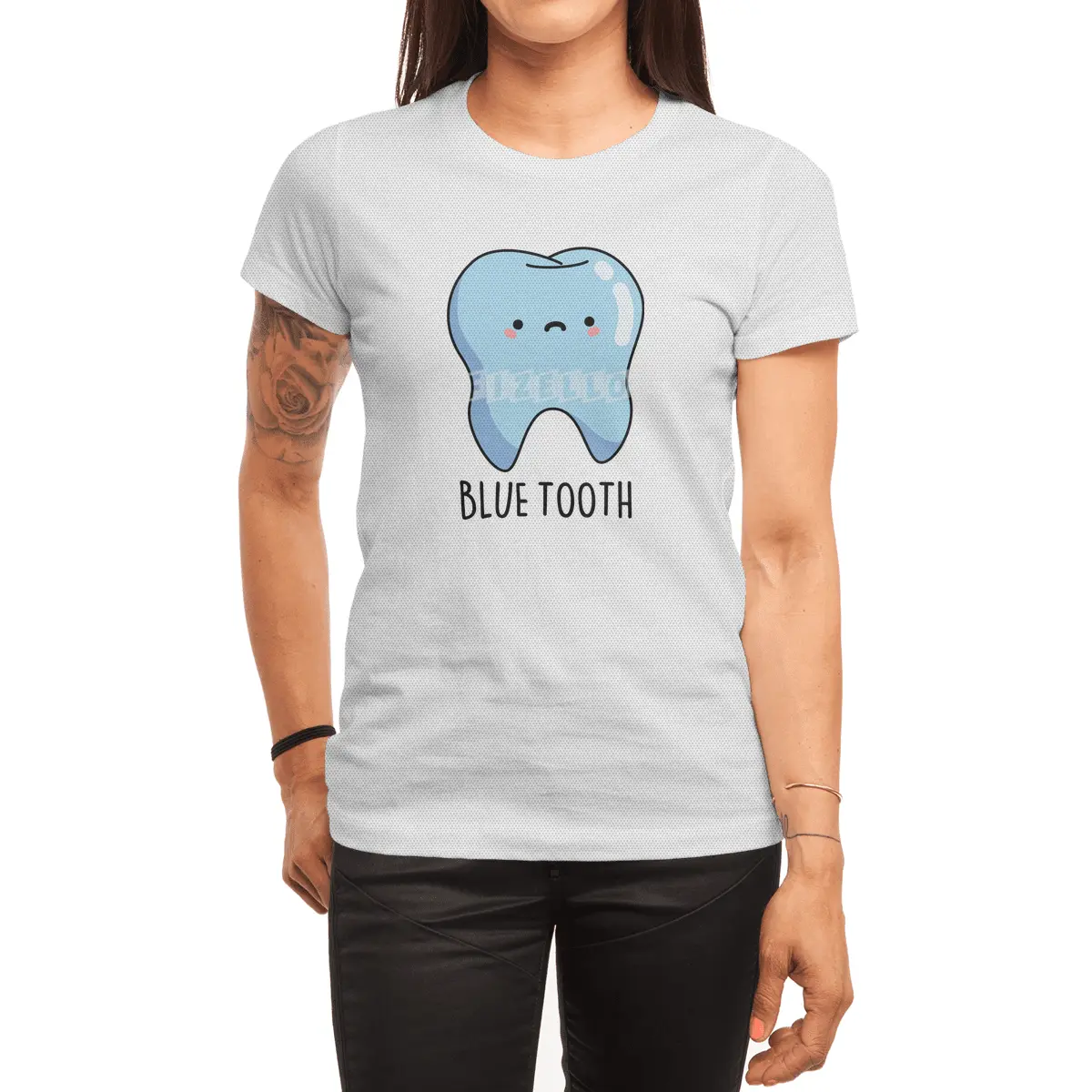 Blue Tooth Cute Dental Tech Pun Spor T-Shirt