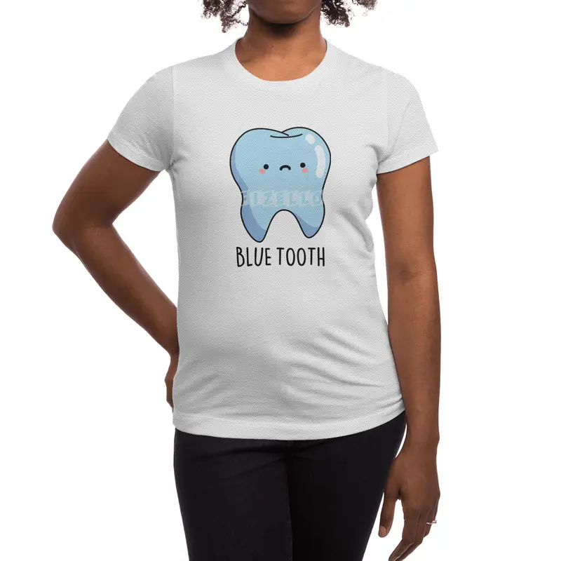 Blue Tooth Cute Dental Tech Pun Spor T-Shirt