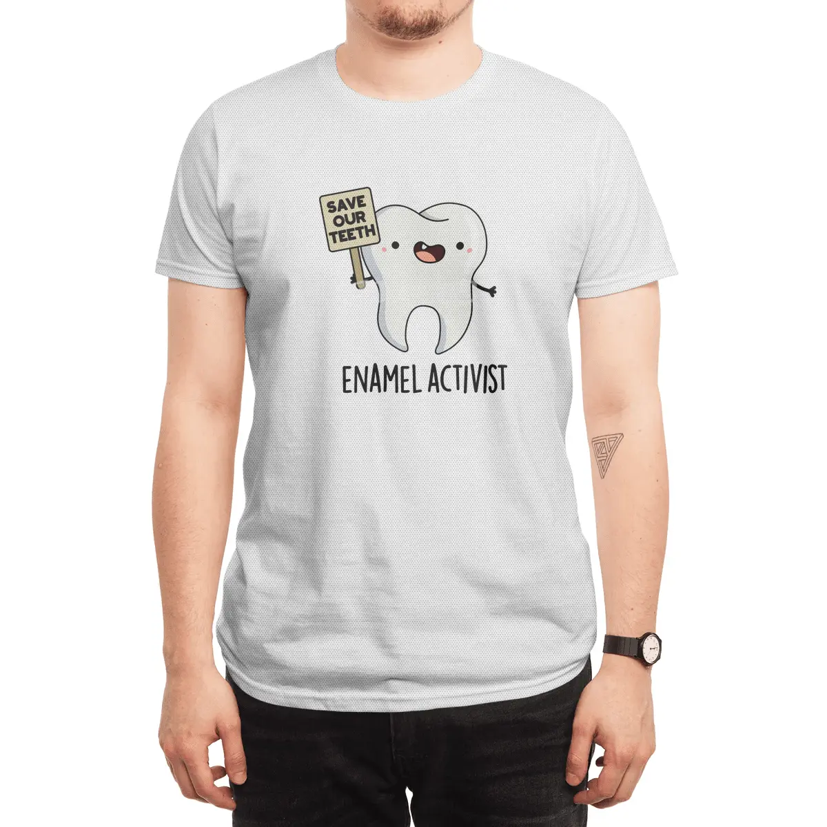 Enamel Activist Cute Dental Tooth Pun Spor T-Shirt