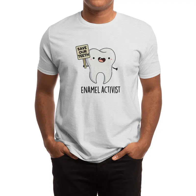 Enamel Activist Cute Dental Tooth Pun Spor T-Shirt