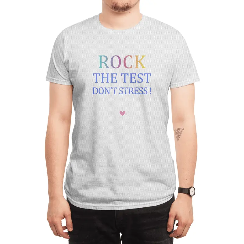 rock the test the best dont stress just do your best rock teacher Spor T-Shirt