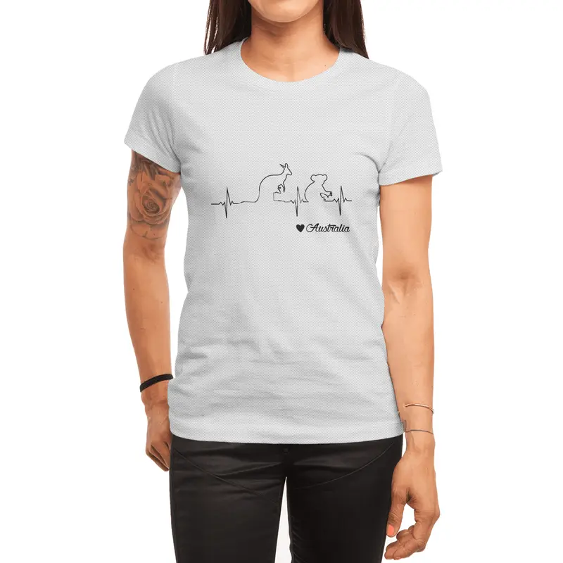 Australia Heartbeat - Kangaroo and Koala Draw Gift Spor T-Shirt