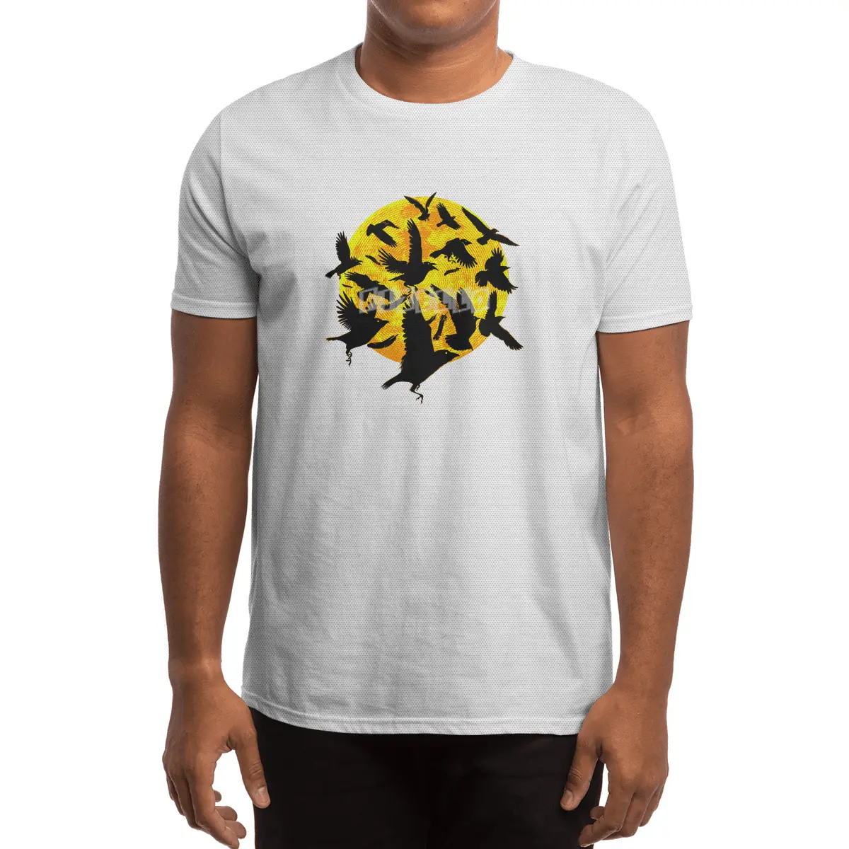 black birds flock in the dead of night Spor T-Shirt