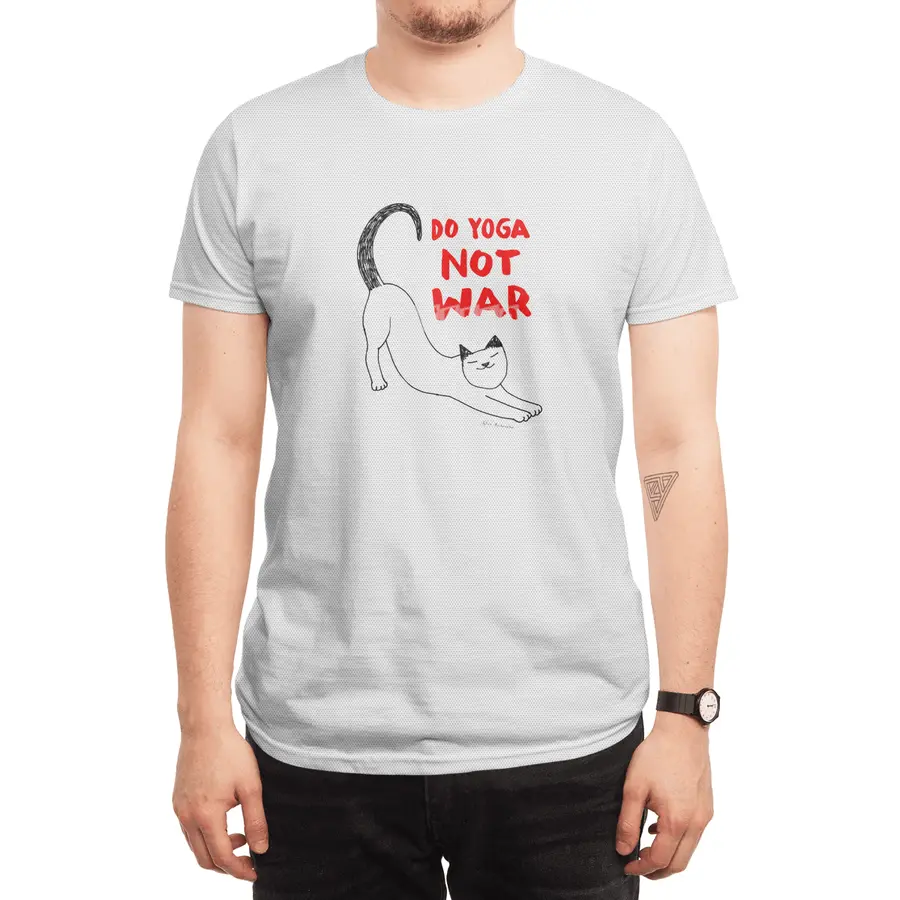 Do yoga not war Cat Spor T-Shirt