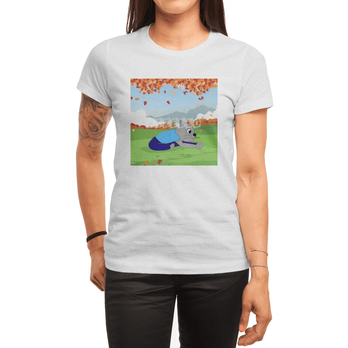 Bulldog Head to Knee Forward Bend Yoga Pose Spor T-Shirt