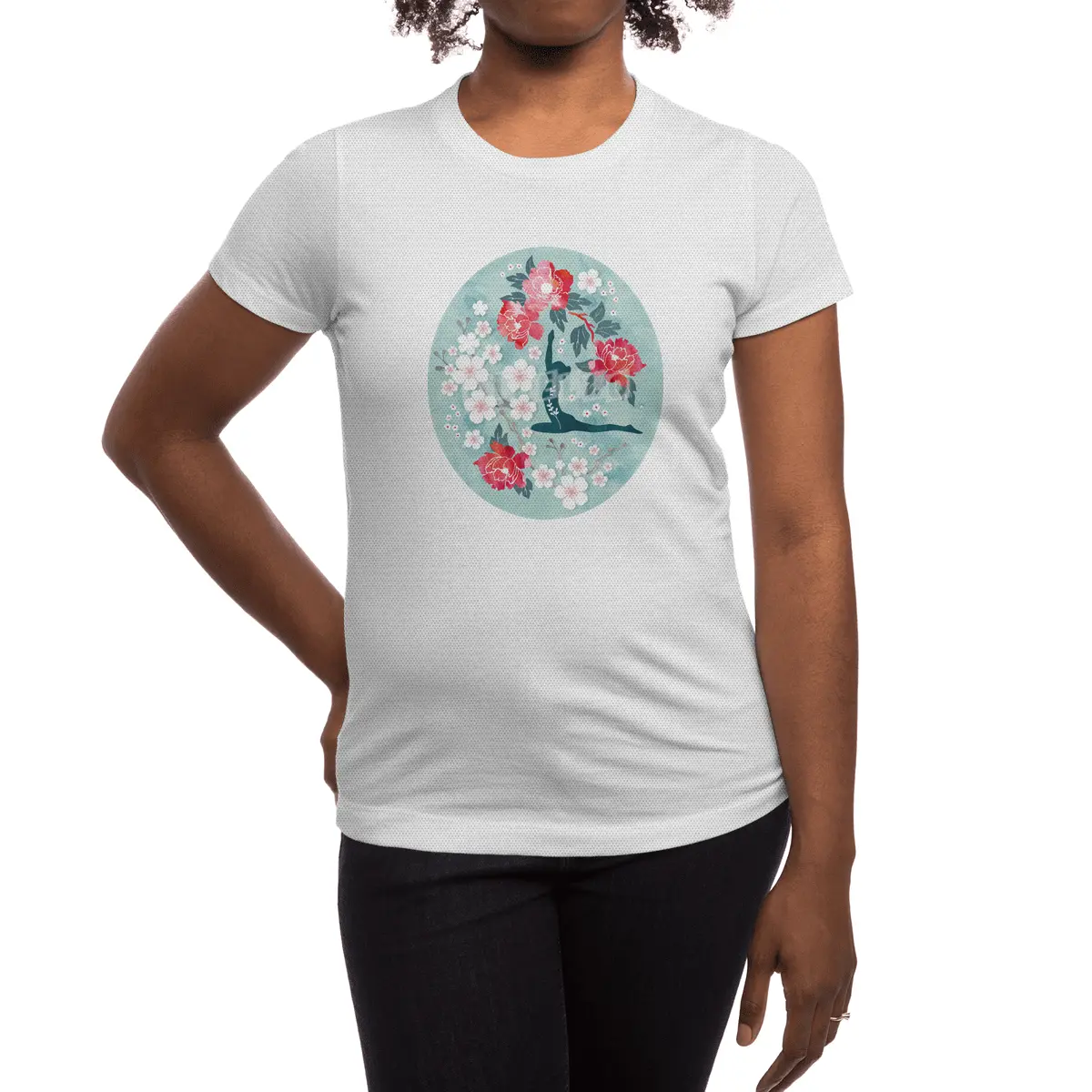 Spirit of yoga cherry blossom Spor T-Shirt
