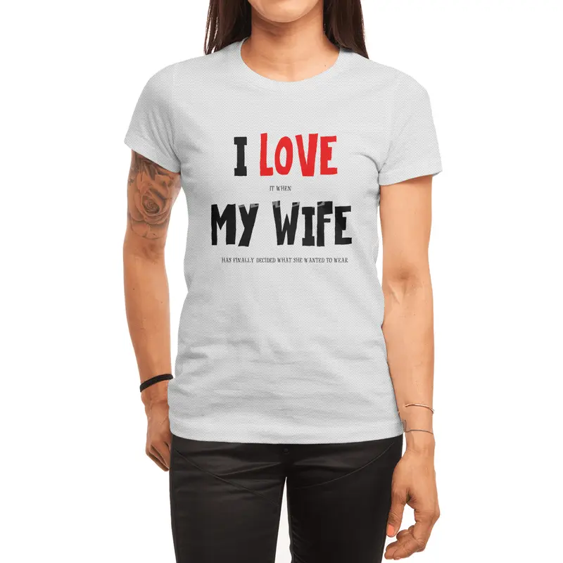 I Love My Wife (Between The Lines) Spor T-Shirt