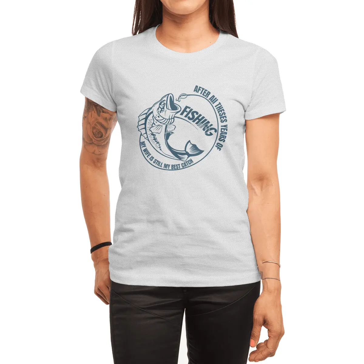 After all these years of fishing my wife is still my best catch Spor T-Shirt