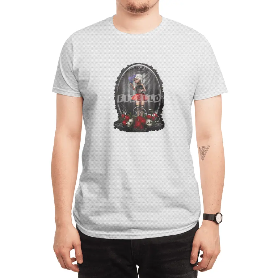 Goth Fashion Girl - Skulls and Roses Spor T-Shirt