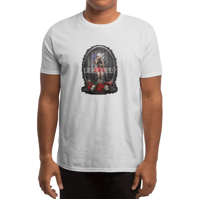 Goth Fashion Girl - Skulls and Roses Spor T-Shirt
